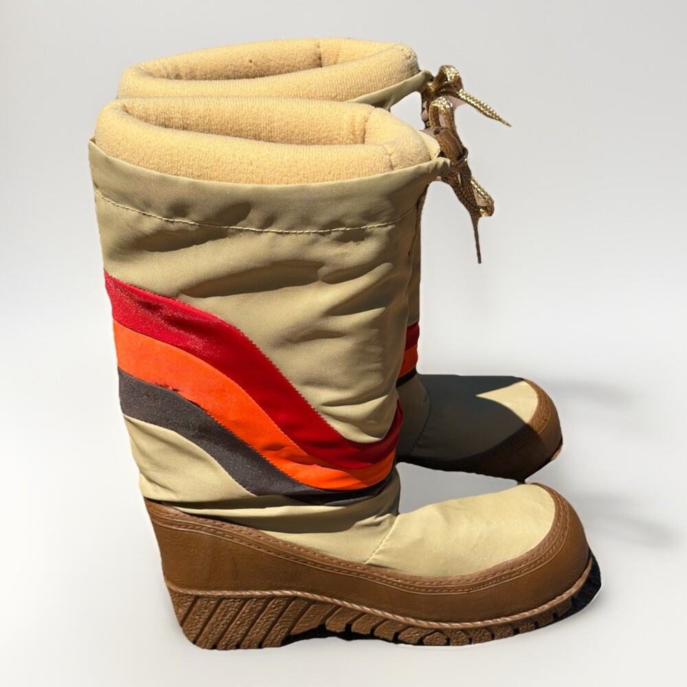 VINTAGE BOOTS 70s 80s Fleece Lining Women’s Size 5-6 Korea 3560-18